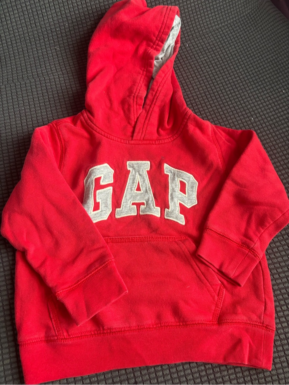 GAP Toddler Bright Red Hoodie with White Logo
